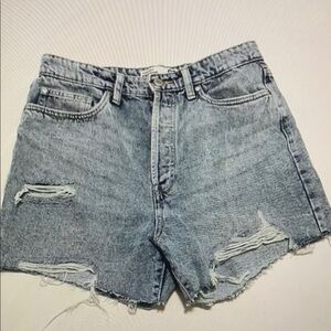 Casual Gray Distressed Athletic Shorts